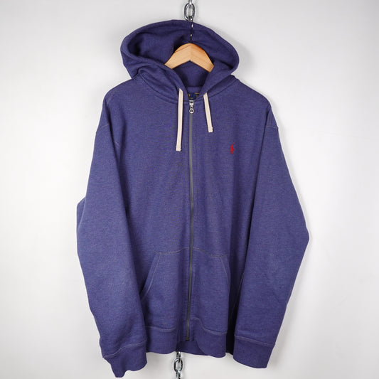 Polo RL Blue Zip Up Hoodie - Size XXL