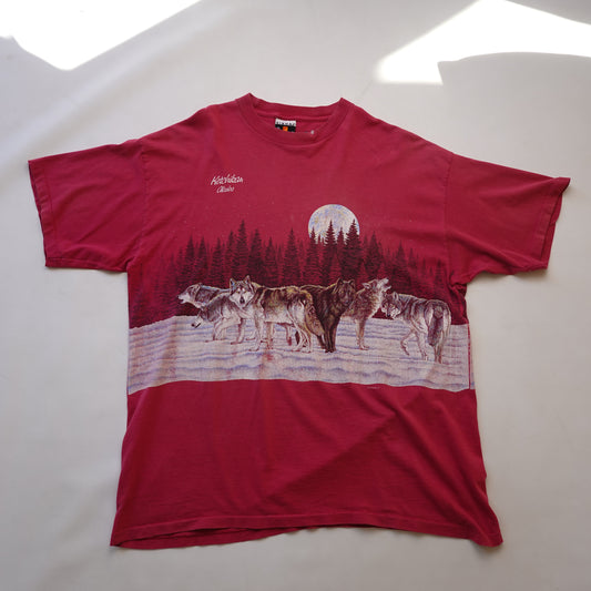 Vintage Alaska Wolf Tee - Size XL