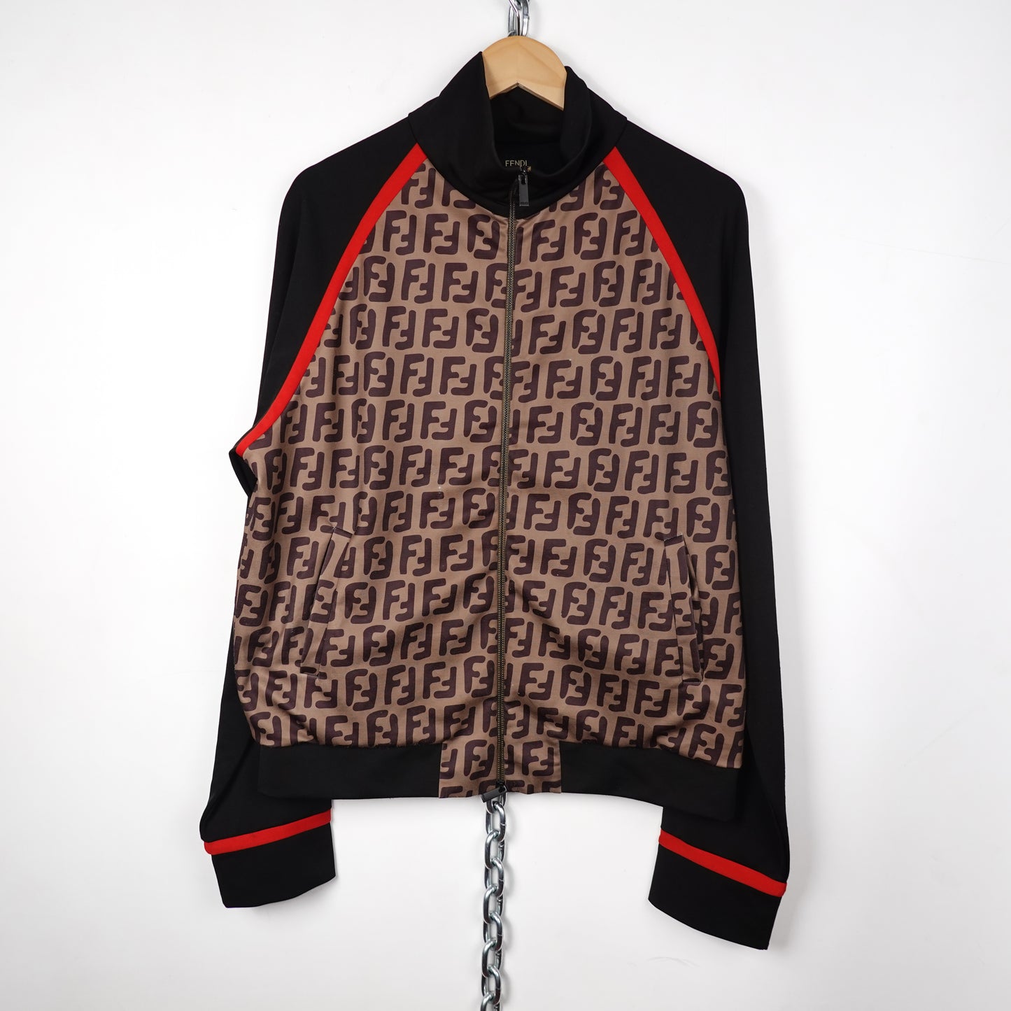 Fendi Raglan Zip Track Jacket - Size XL