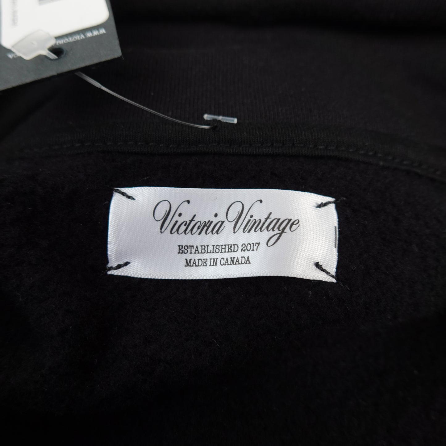 Victoria Vintage Classic 1/4 Zip Sweater - Black