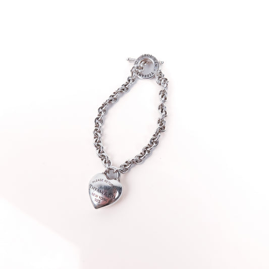 Tiffany & Co. 925 Sterling Full Heart Bracelet