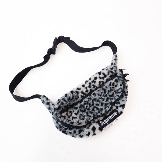 Supreme Leopard Fleece Waist Bag