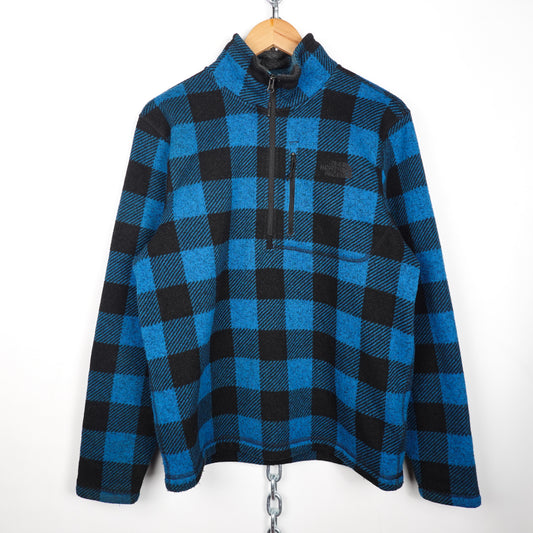 TNF Plaid 1/4 Zip Sweater - Size M