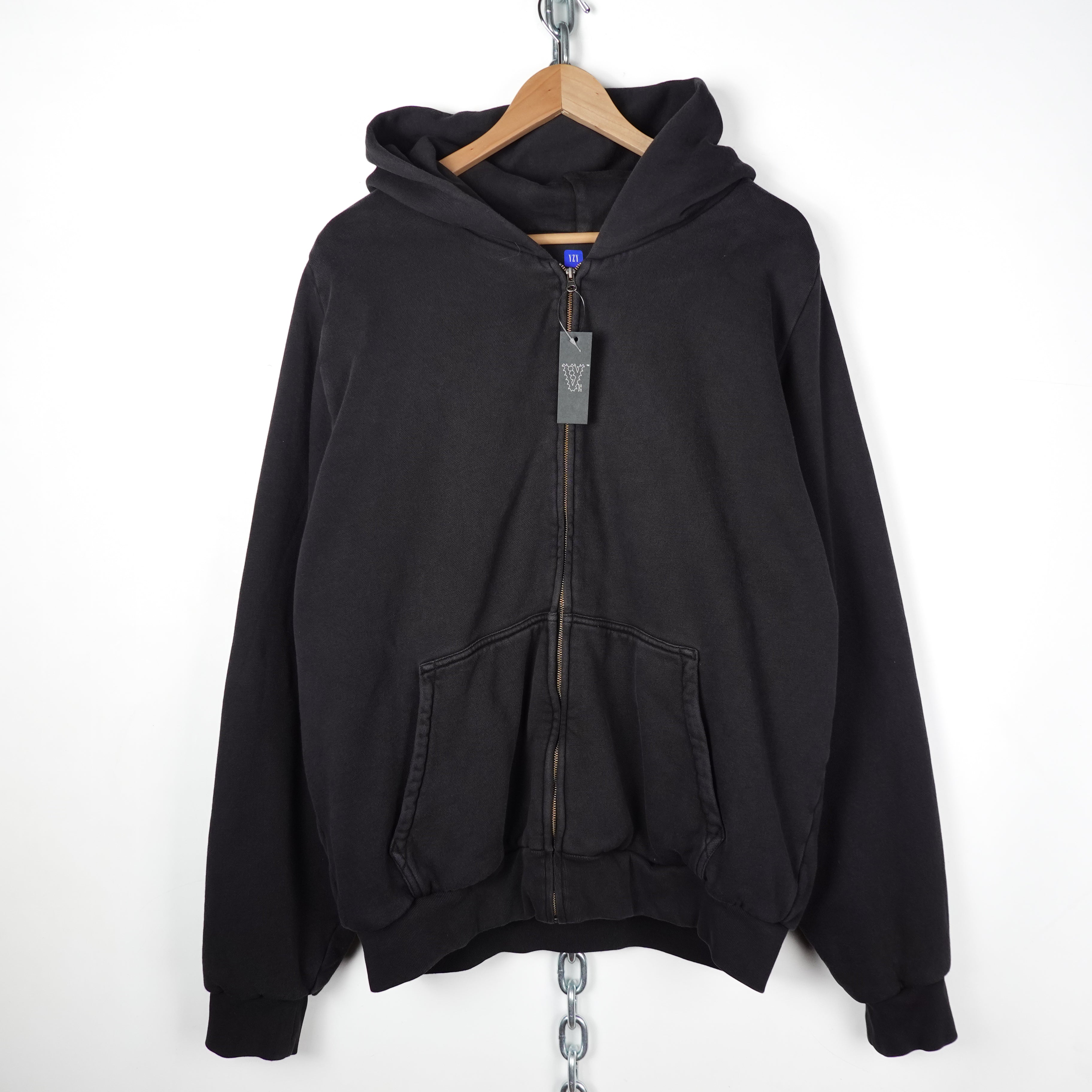 Yeezy GAP ZIP HOODIE YZY GAP XXL黒 Yeezy x GAP Hoodie Black Pullover Sweatshirt YZY Kanye West