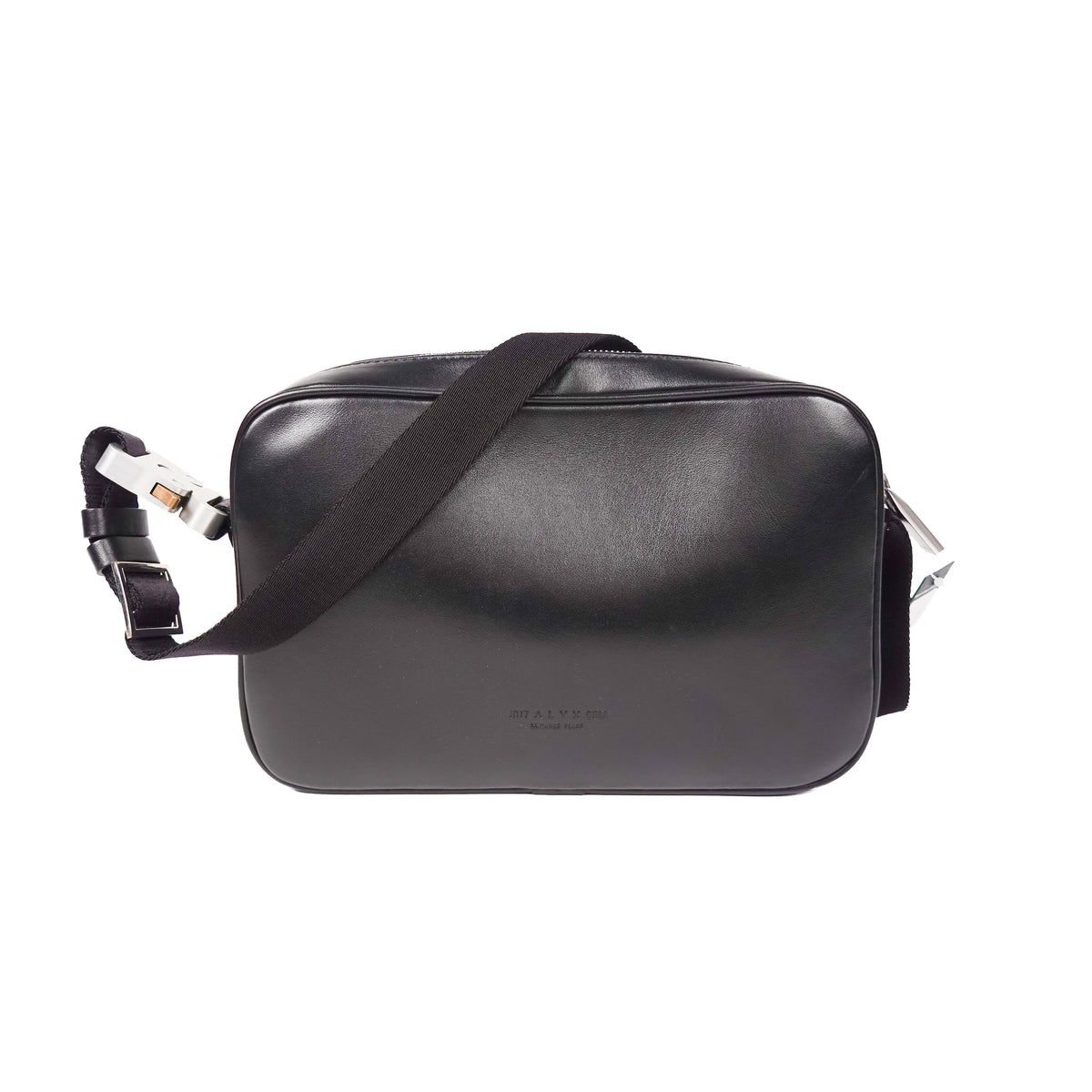 1017 Alyx 9Sm Black Leather Buckle Bag