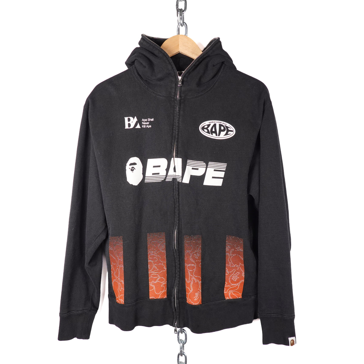 Bape Racer Full Zip Hoodie - Size L