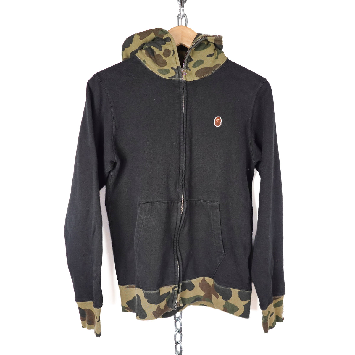 Bape Full Zip Camo Hoodie - Size M