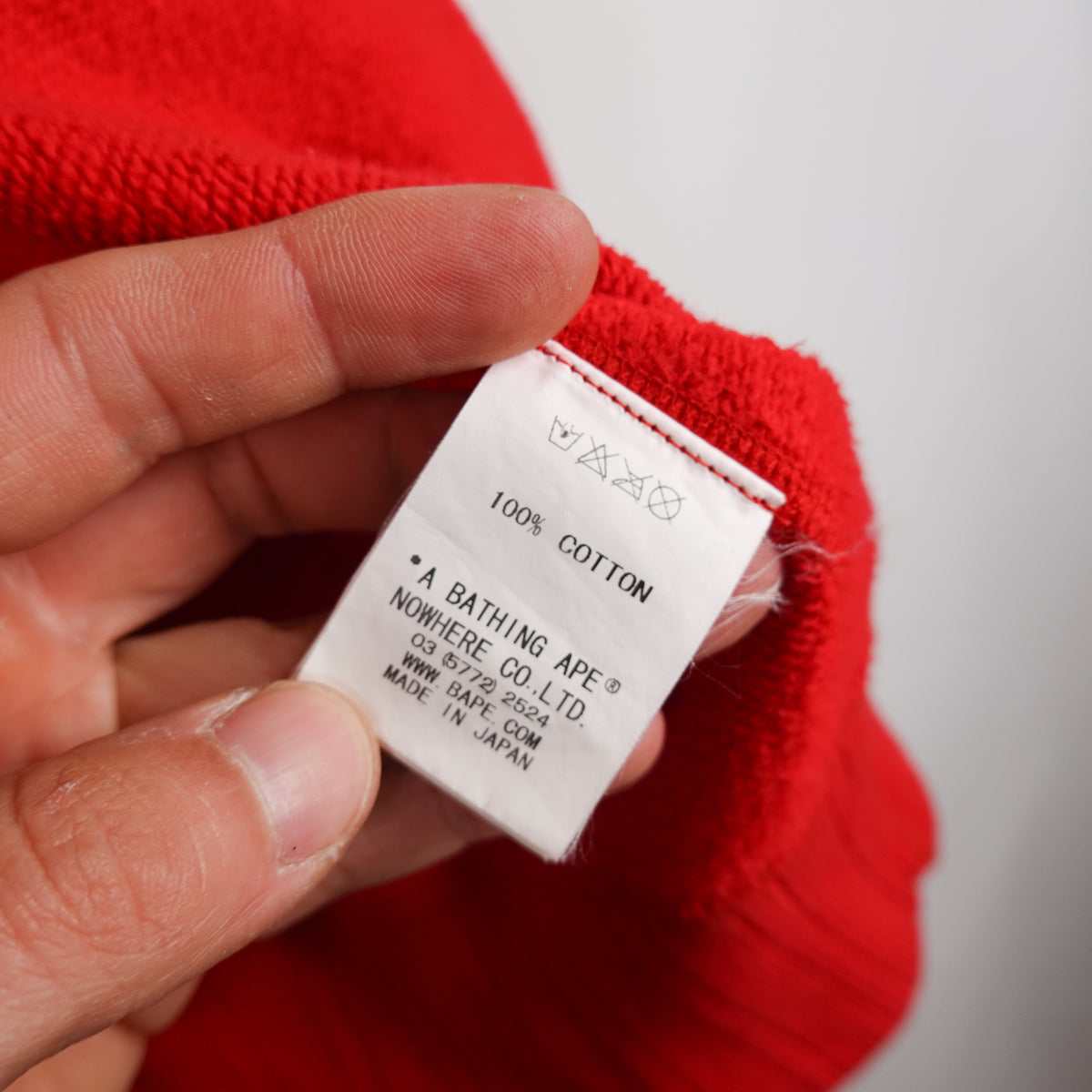 Vintage Bape Red Full Zip Hoodie - Size L