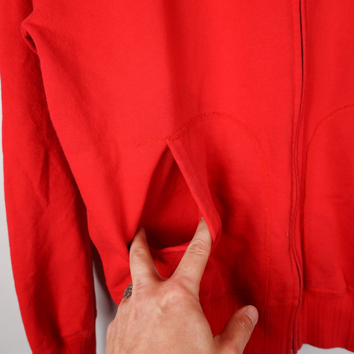 Vintage Bape Red Full Zip Hoodie - Size L