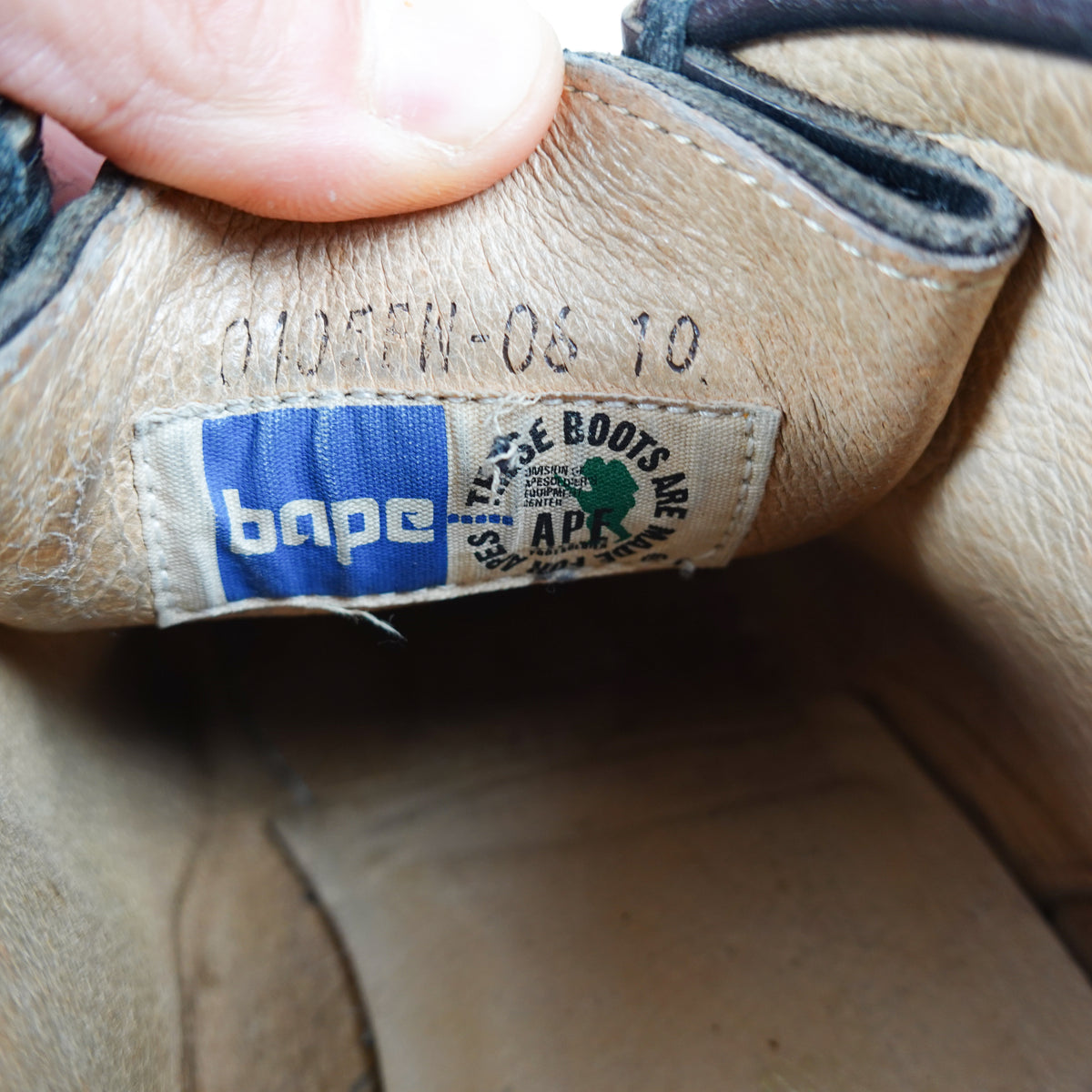 Bape Manhunt Leather Boot - Size 10