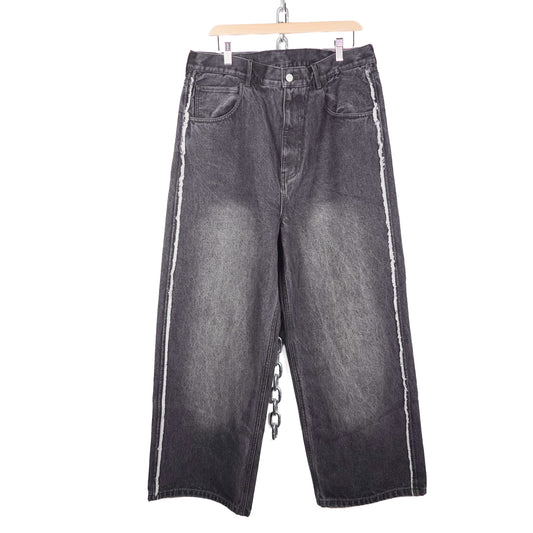 Beams Fringe Baggy Denim Pant - Size XL