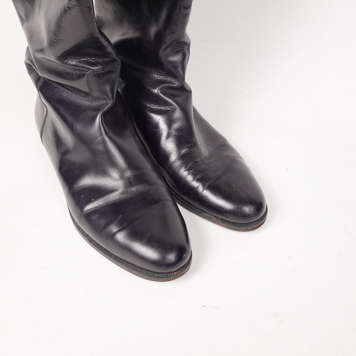 Vintage Ferragamo Leather Riding Boots - Womens 8