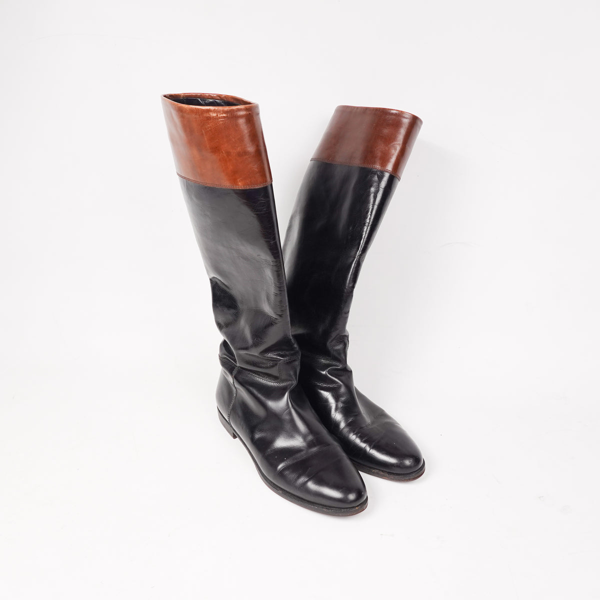 Vintage Ferragamo Leather Riding Boots - Womens 8