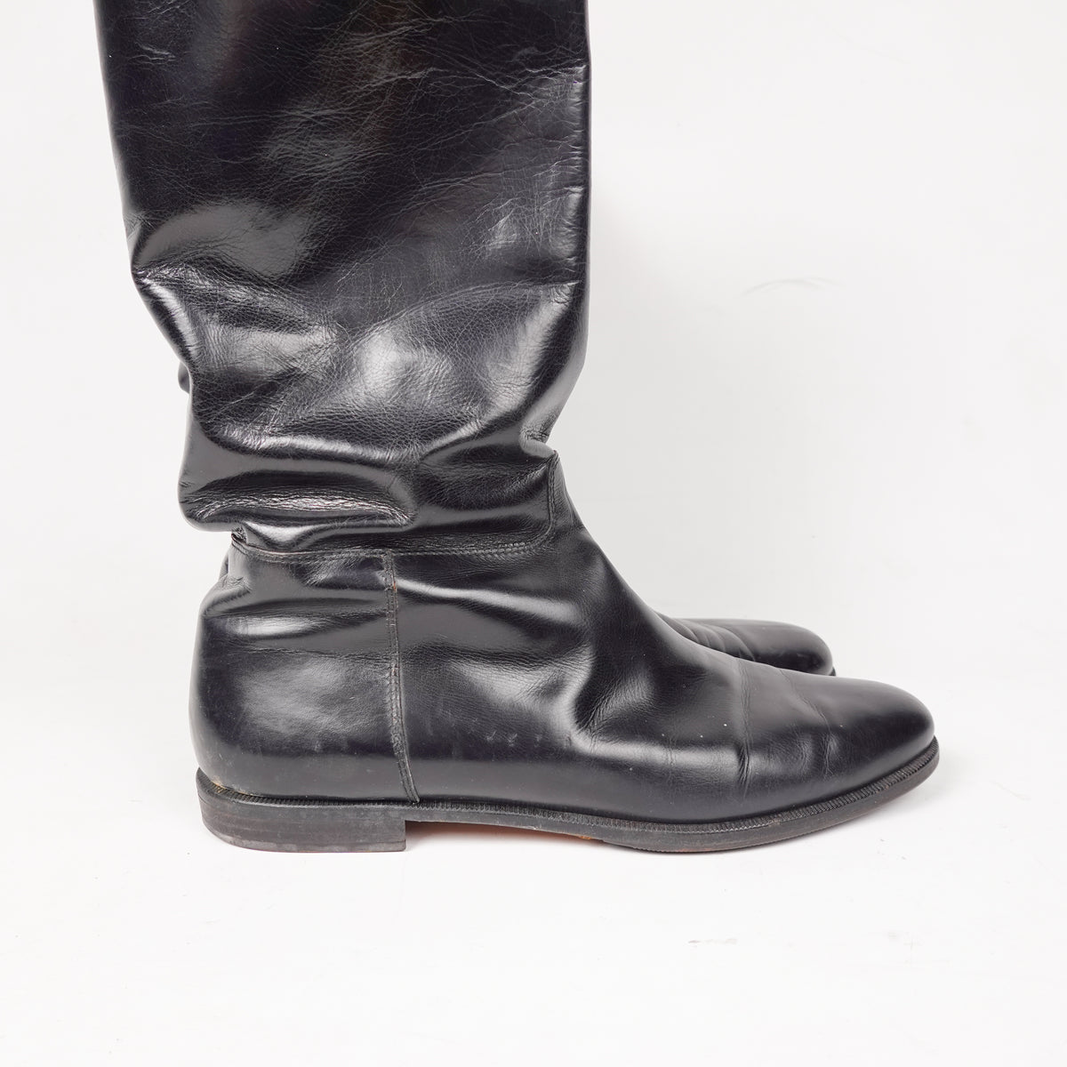 Vintage Ferragamo Leather Riding Boots - Womens 8