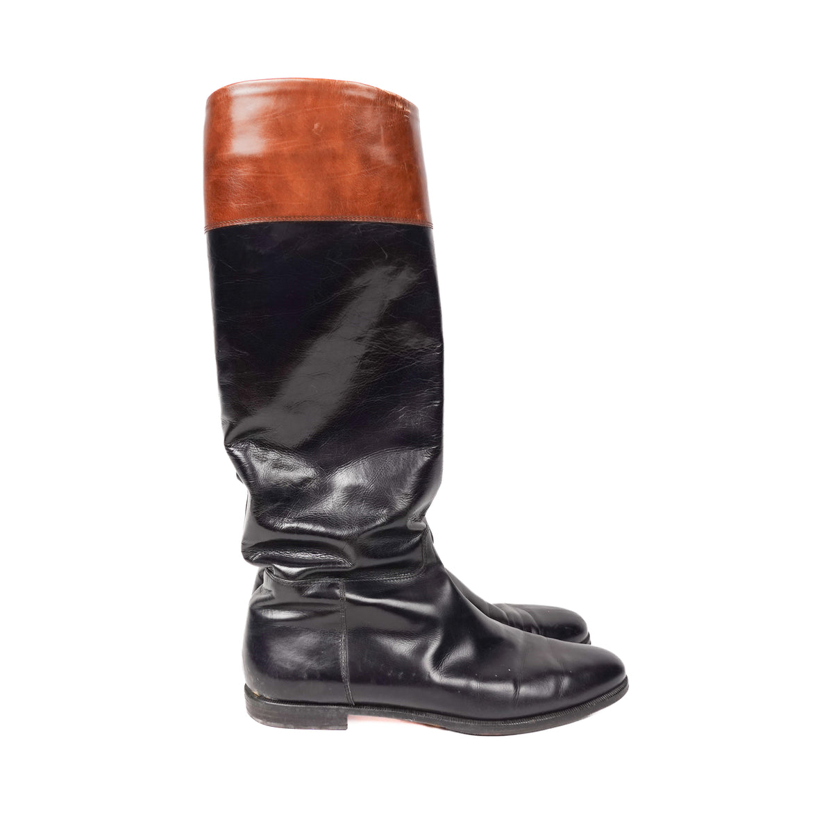 Vintage Ferragamo Leather Riding Boots - Womens 8