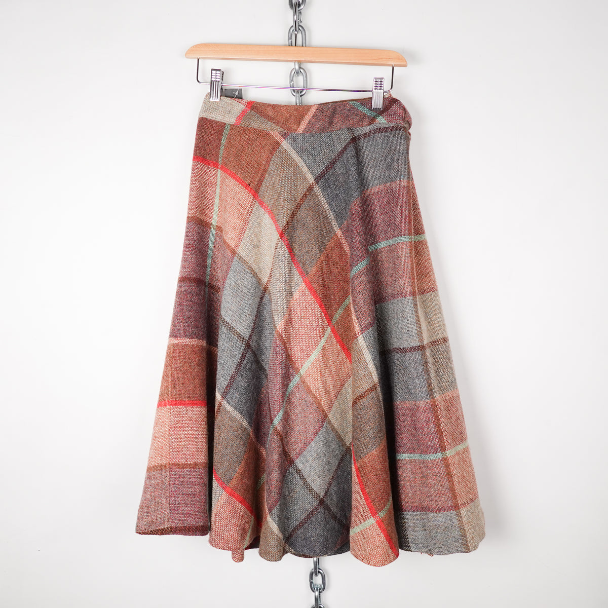 Vintage Red Plaid Kilt - Size 28