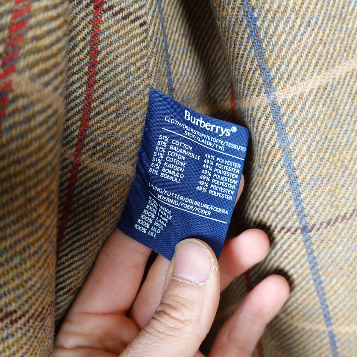 Vintage Burberry Wool lined Hooded Trench Coat - Women's L