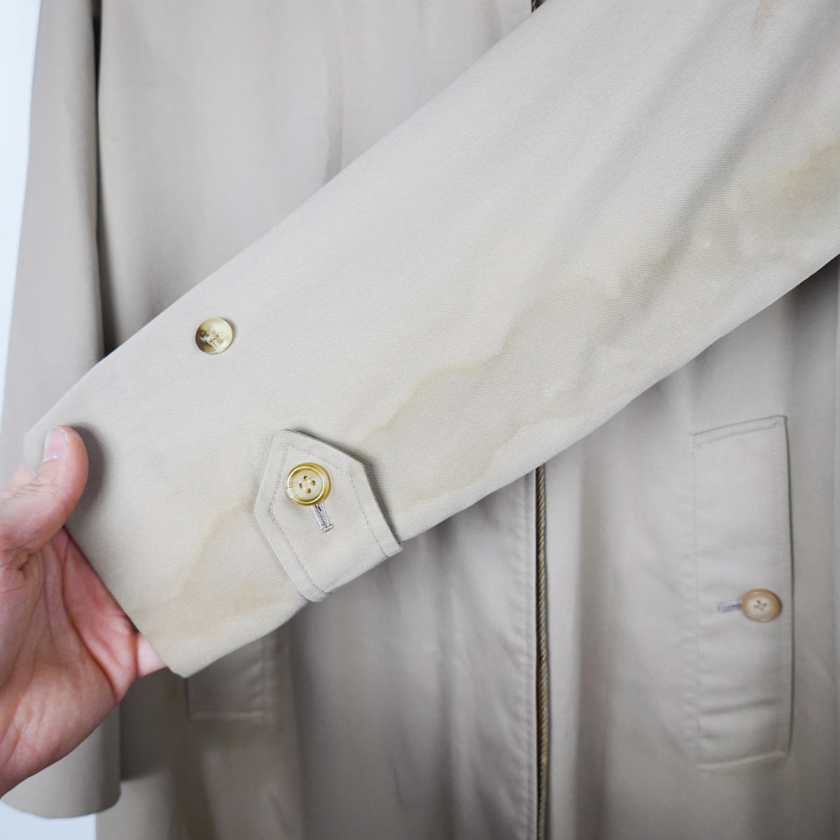 Vintage Burberry Wool lined Hooded Trench Coat - Women's L