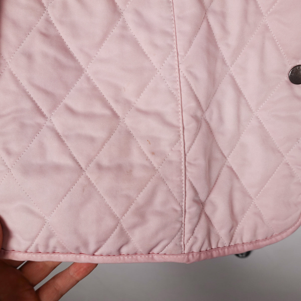 Burberry Pink Quilted Jacket - Women's L