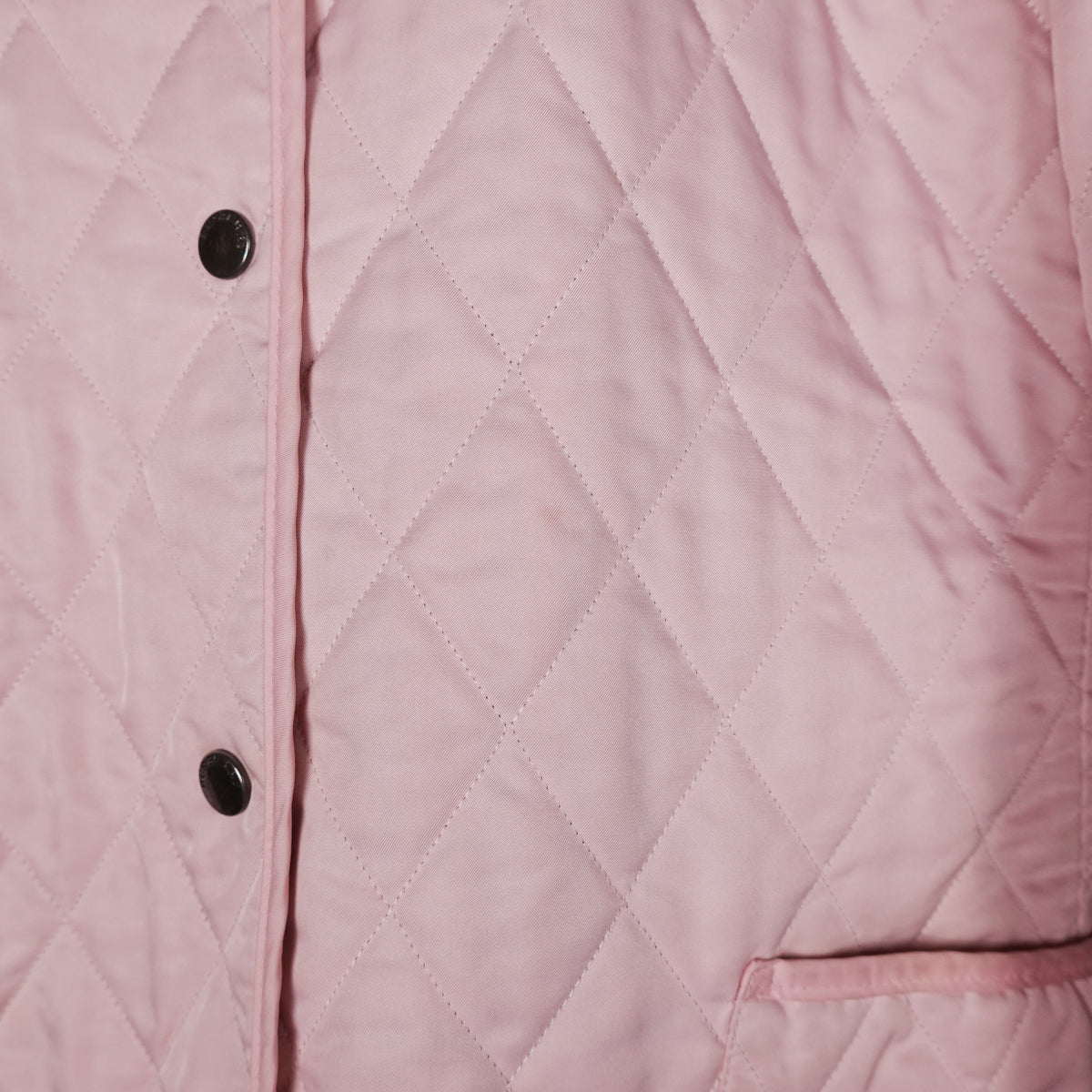 Burberry Pink Quilted Jacket - Women's L