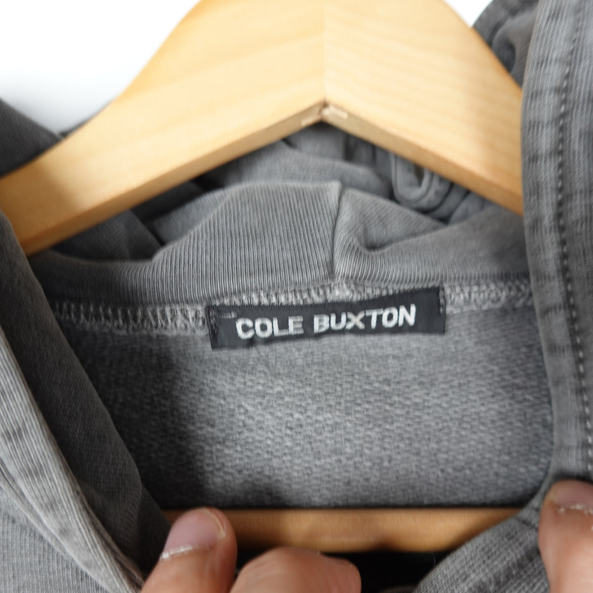 Cole Buxton Zip Up Ash Grey Hoodie - Size M