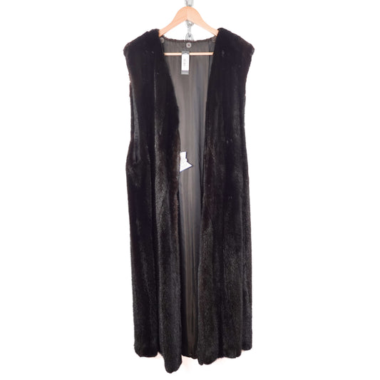1960s Muskrat Fur Vest - Womens L