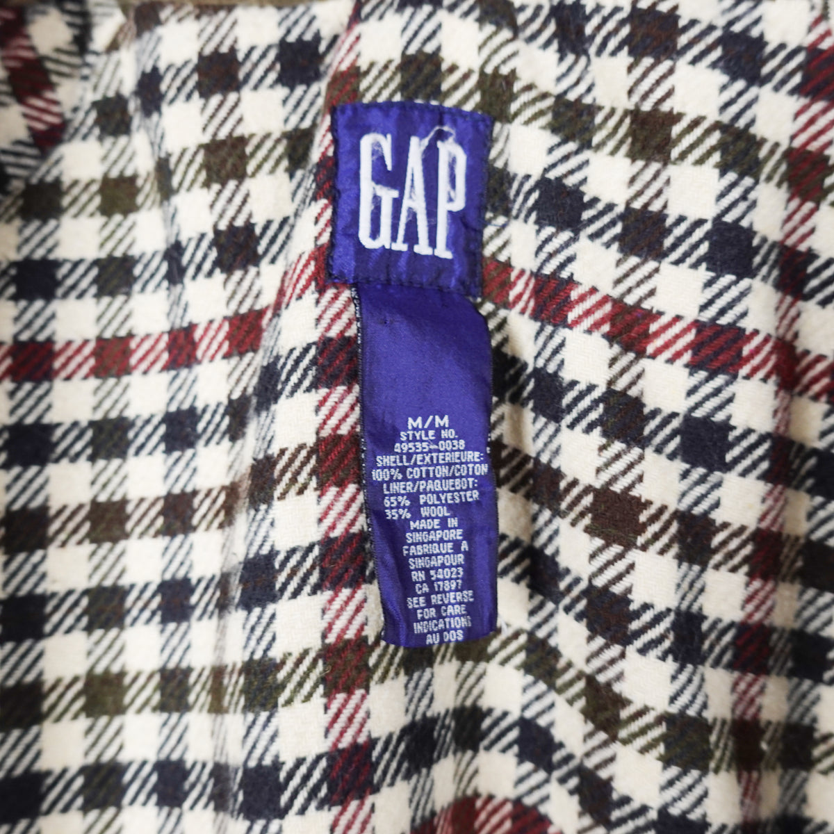 Vintage Gap Lined Fireman Jacket W/ Lobster Clasps - Size L