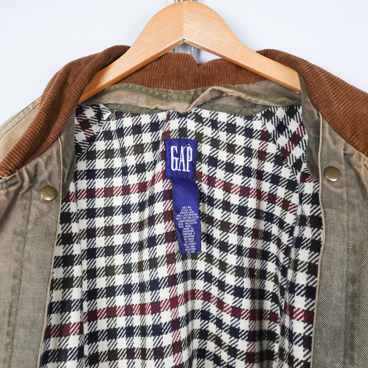 Vintage Gap Lined Fireman Jacket W/ Lobster Clasps - Size L