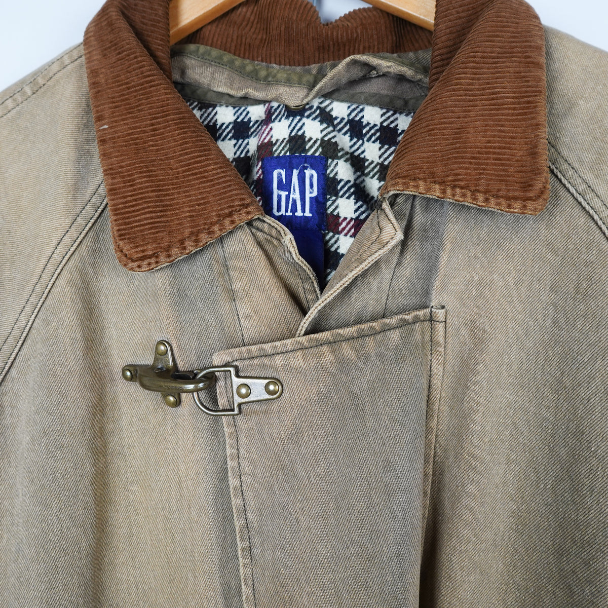 Vintage Gap Lined Fireman Jacket W/ Lobster Clasps - Size L