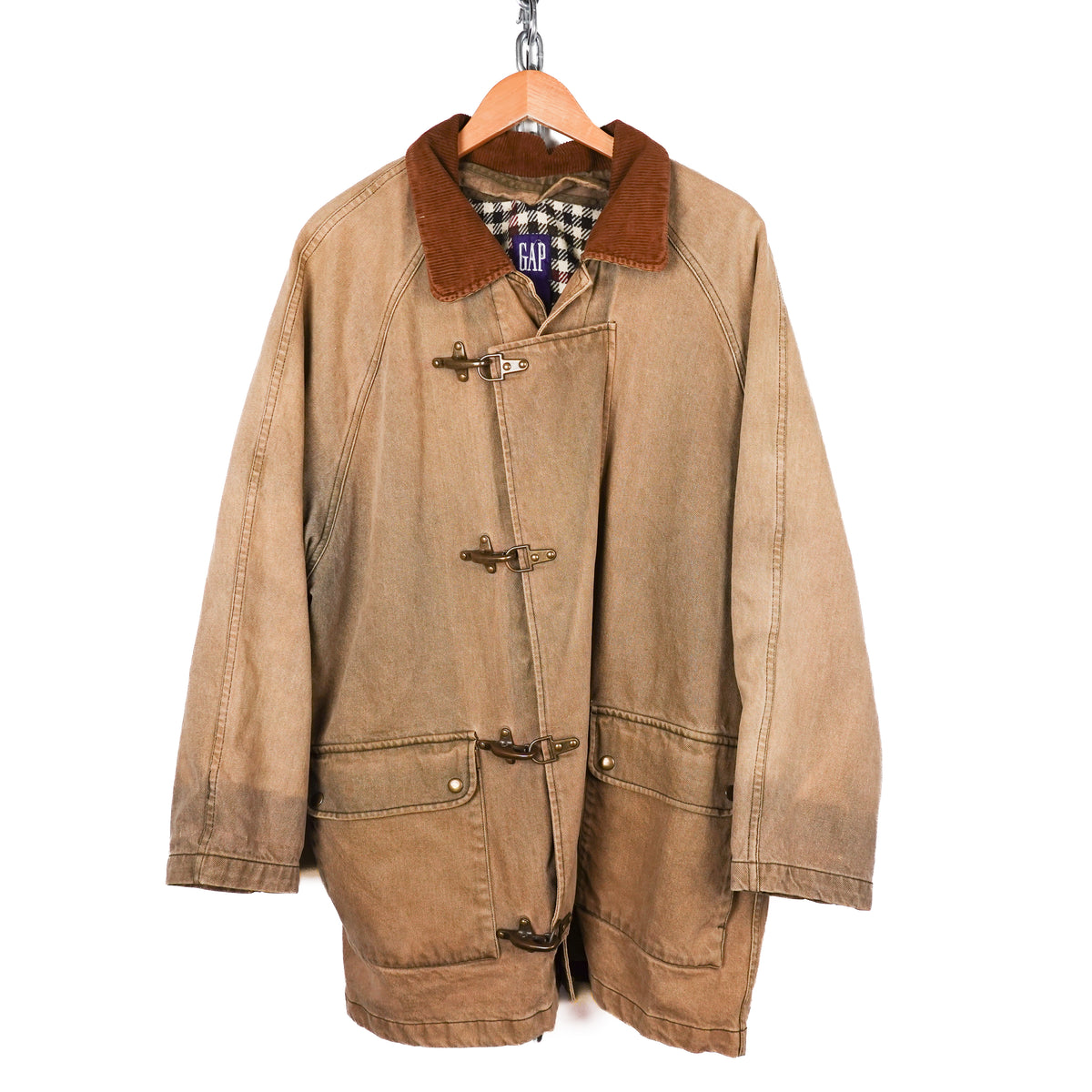 Vintage Gap Lined Fireman Jacket W/ Lobster Clasps - Size L