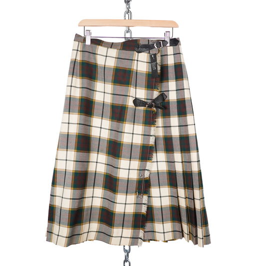 Vintage Green Plaid Kilt - Size 30