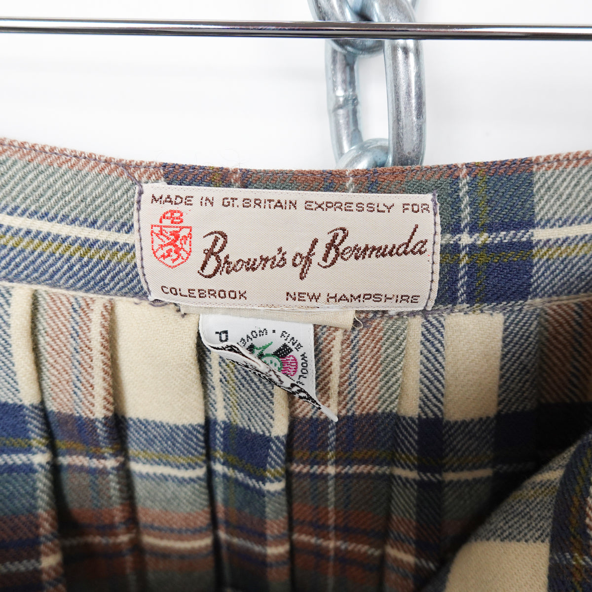 Vintage Blue/Brown Plaid Kilt - Size 31