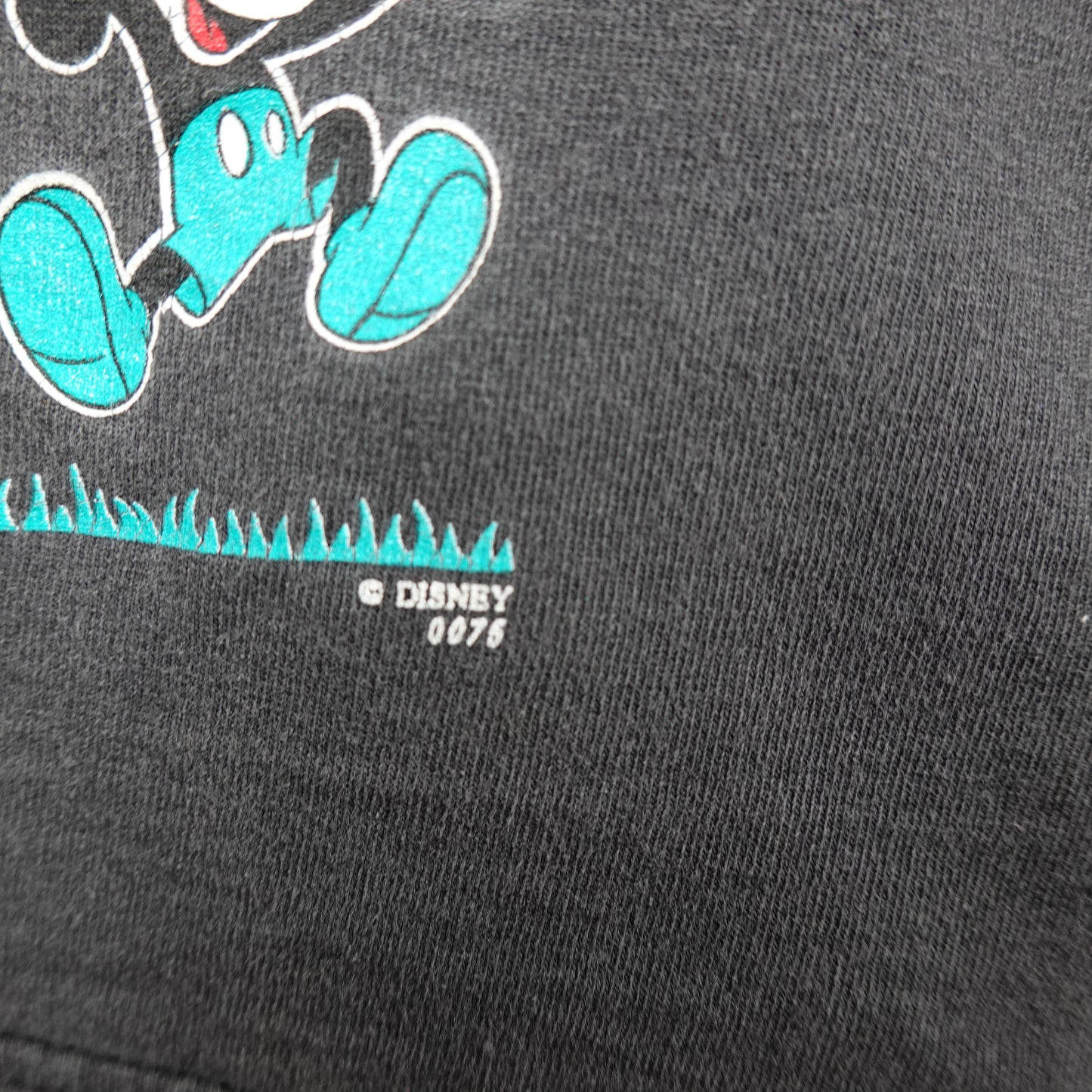 Vintage Cropped  Mickey Mouse Tee - Size L