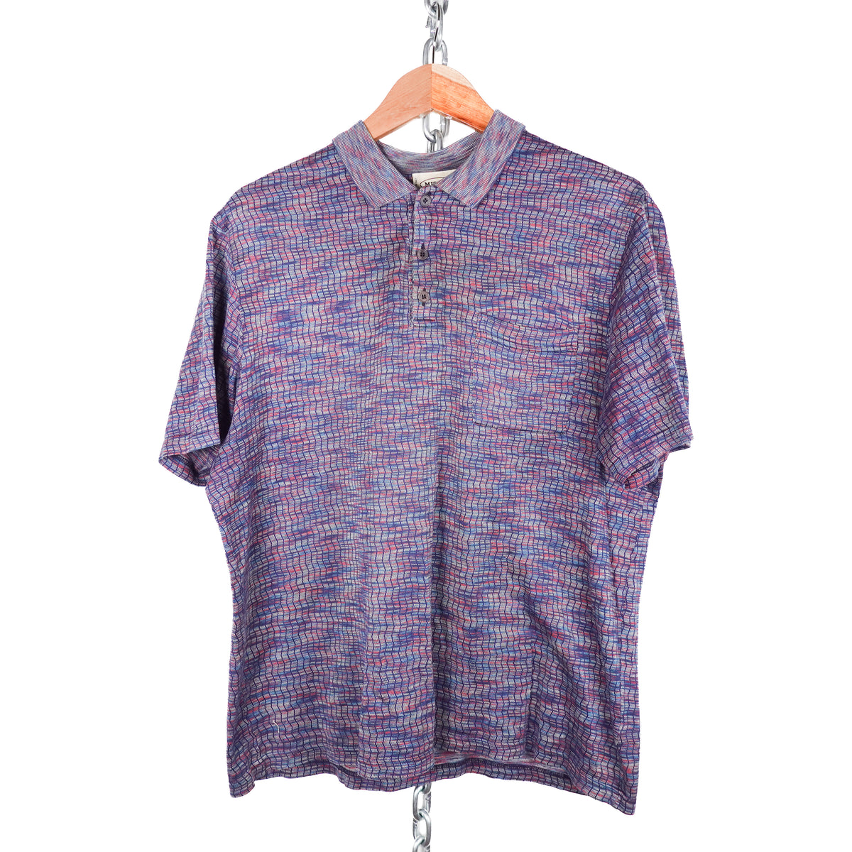Missoni Sport Blue Polo Shirt - Size XL