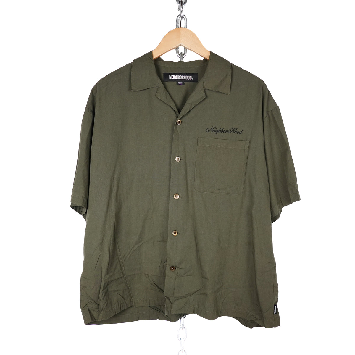 Neighborhood Green S/S Button up - Size L