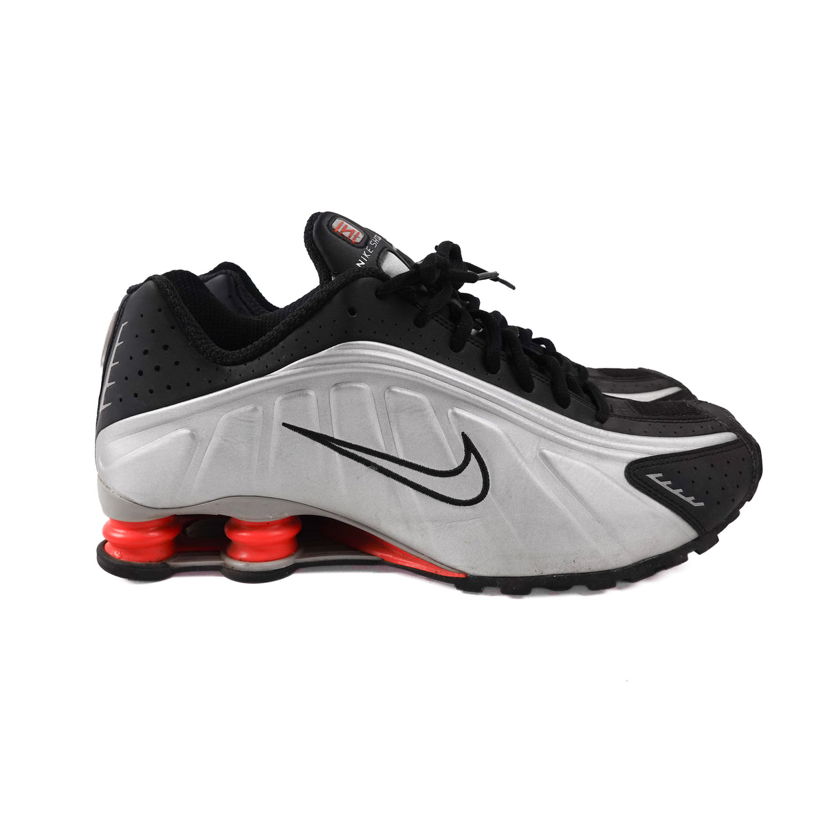 Nike Shox R4 Black Metallic Silver - Size 10.5