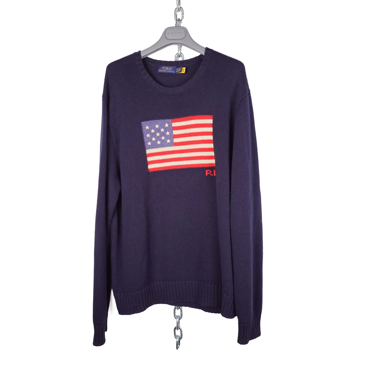 Polo RL Flag Knit Sweater - Size XL