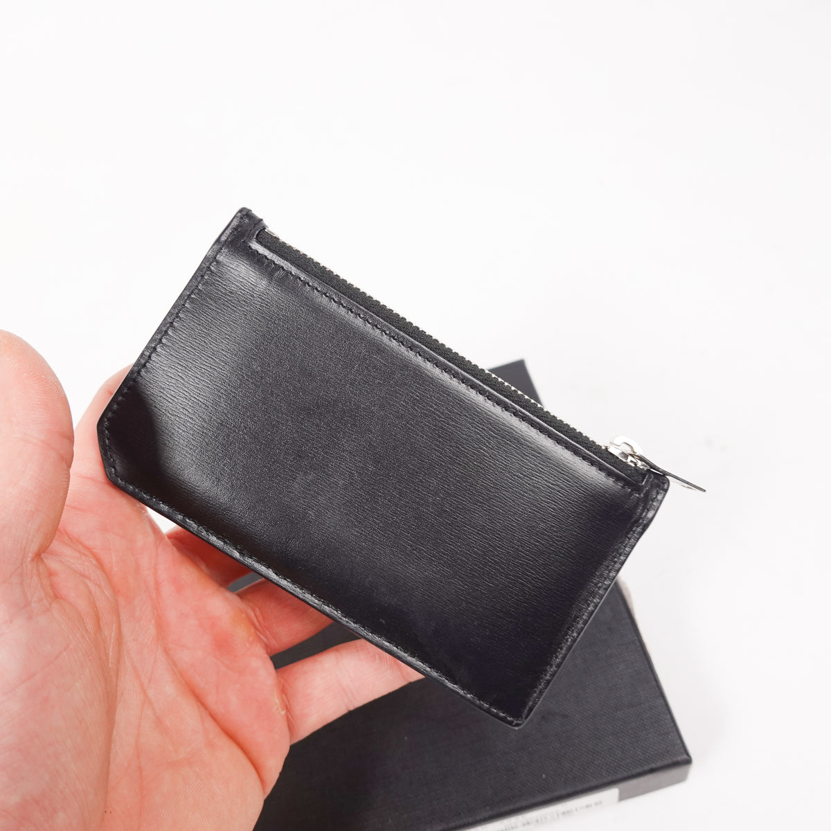 Saint Laurent Paris Black Leather Pocket Organizer