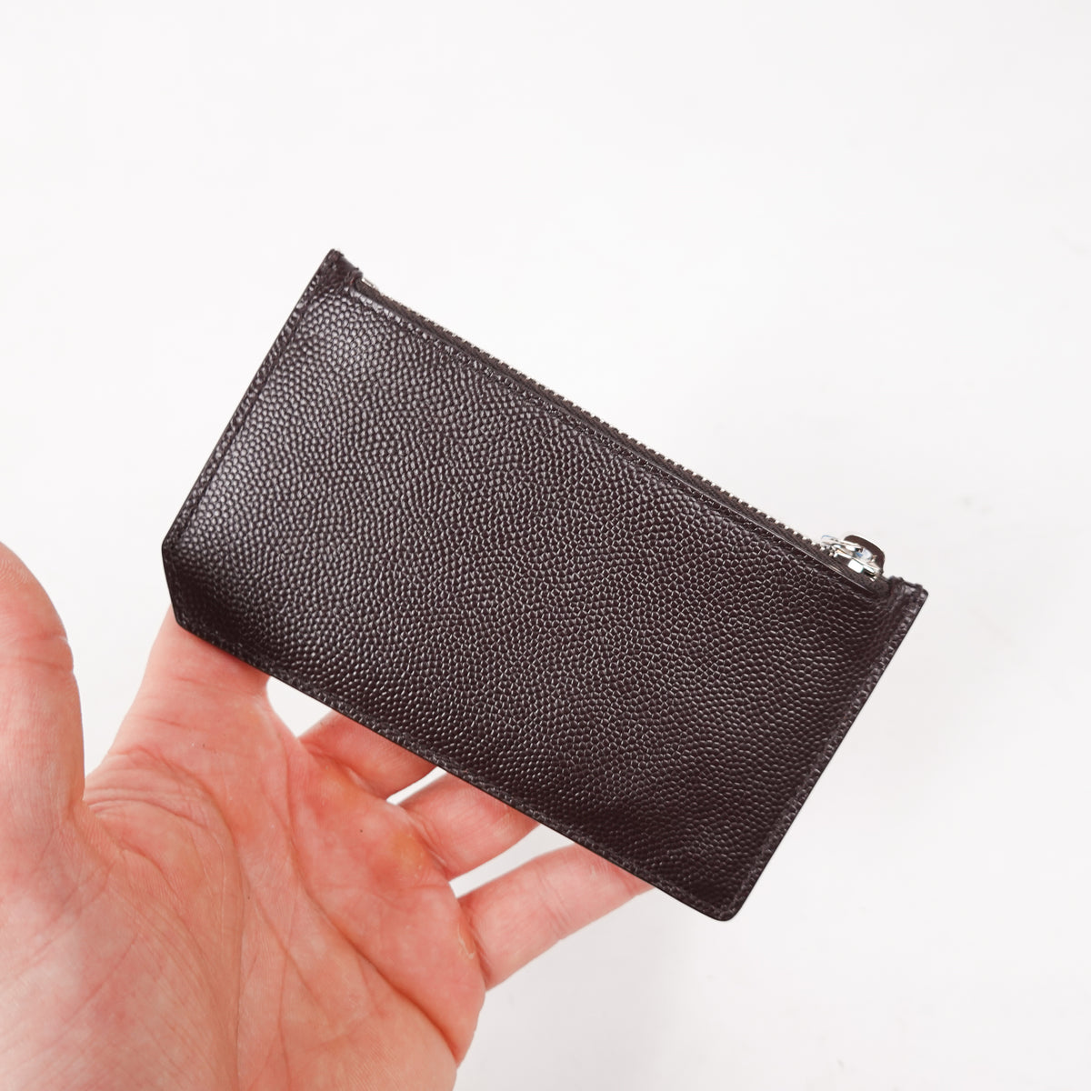 Saint Laurent Paris Brown Leather Pocket Organizer
