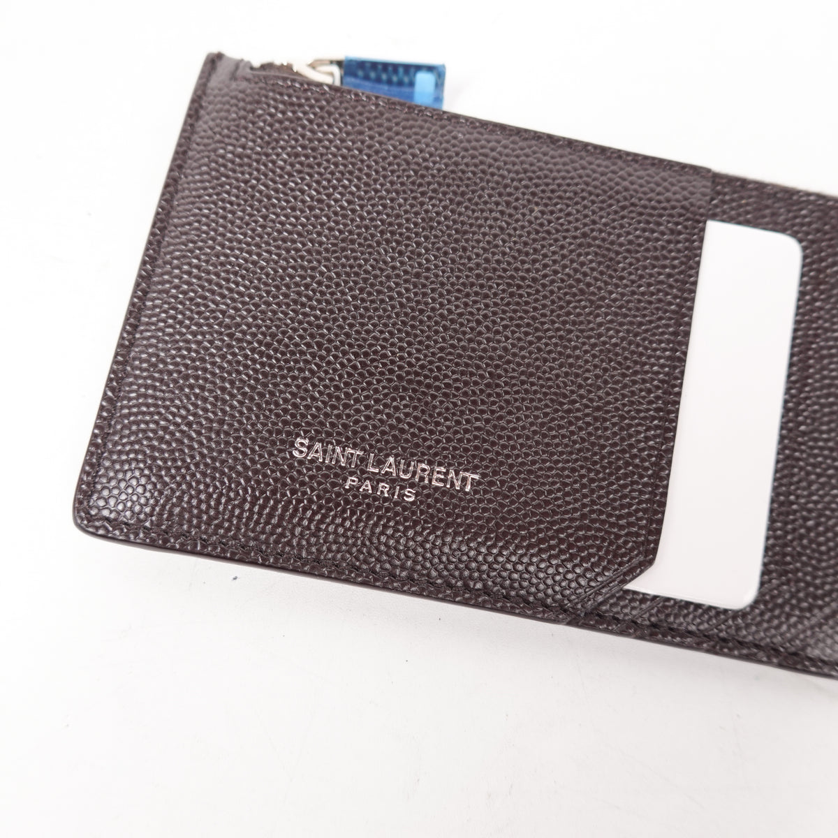 Saint Laurent Paris Brown Leather Pocket Organizer