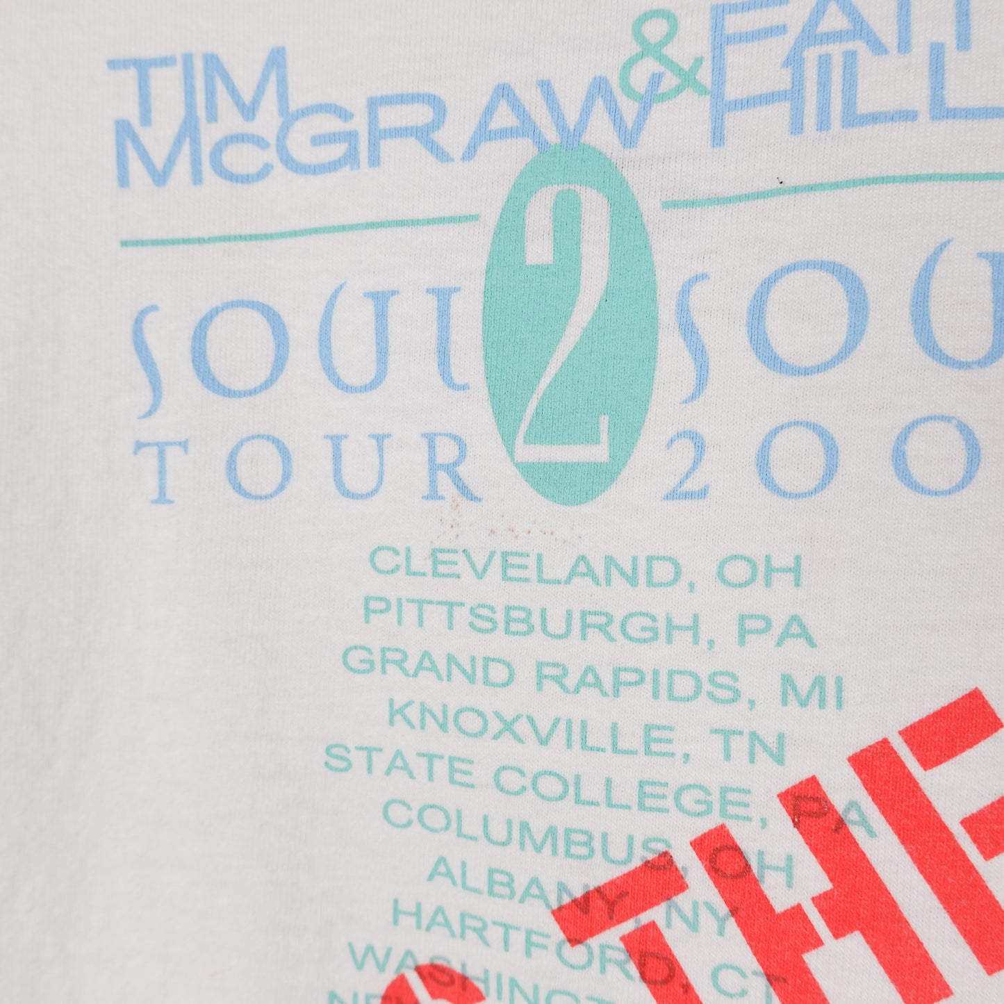 2000 Tim McGraw Faith Hill Tour Tee - Size L