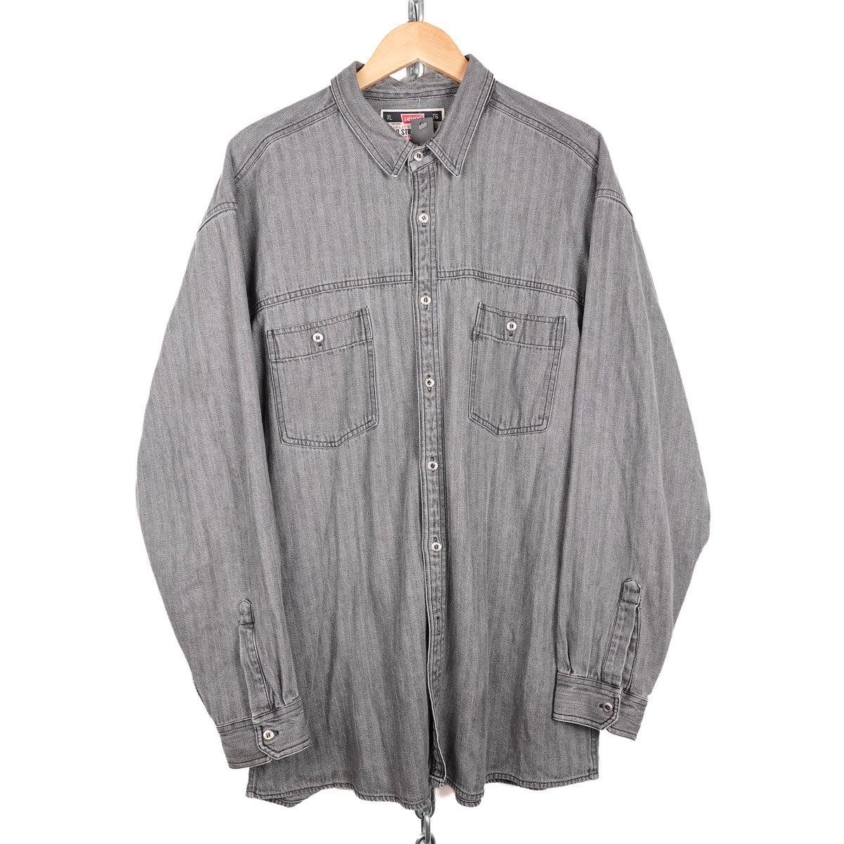 Vintage Levi's Grey Heavy Button Up - Size XL