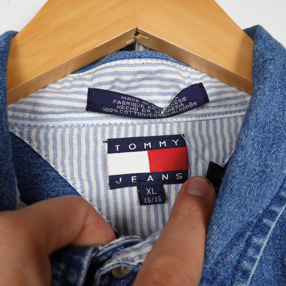 Vintage Tommy Hilfiger Denim Button Up - Size XL