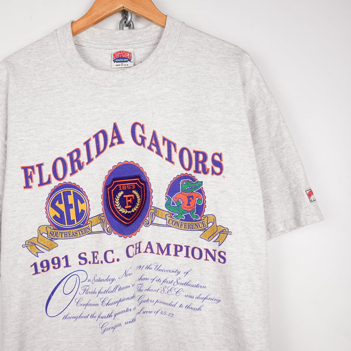 1991 Florida Gators SEC Champions Tee - Size XL