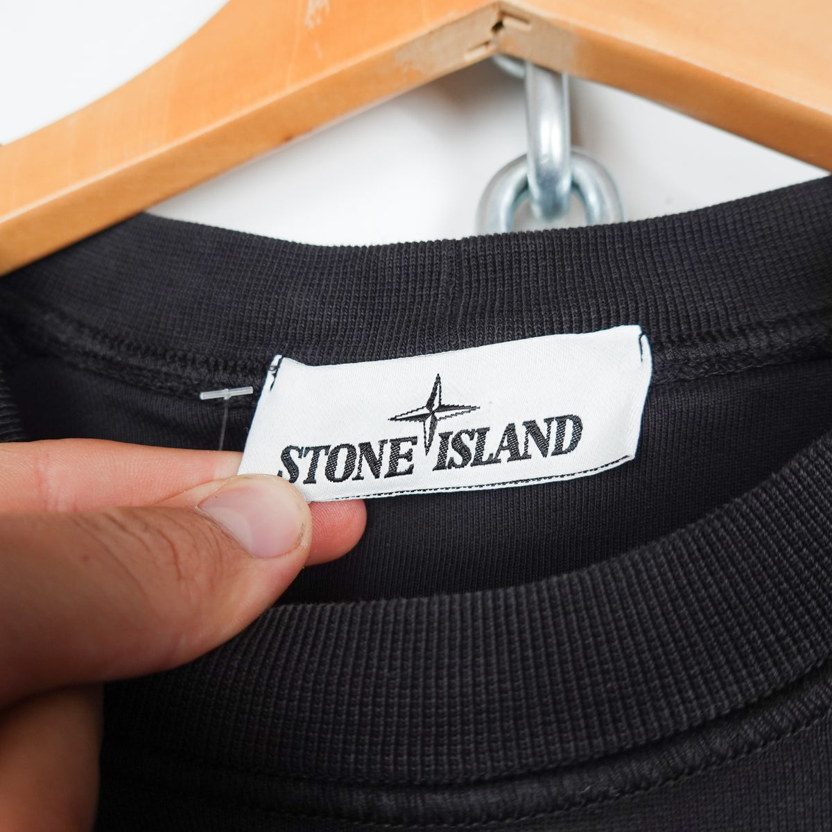 Stone Island Black Crewneck - Size S