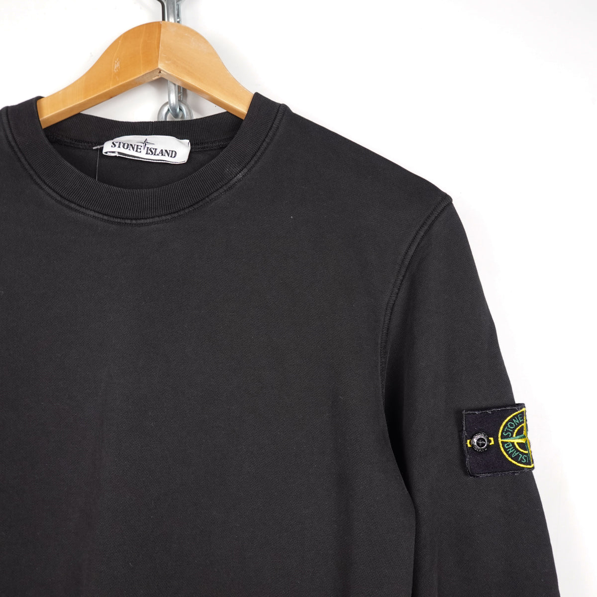 Stone Island Black Crewneck - Size S