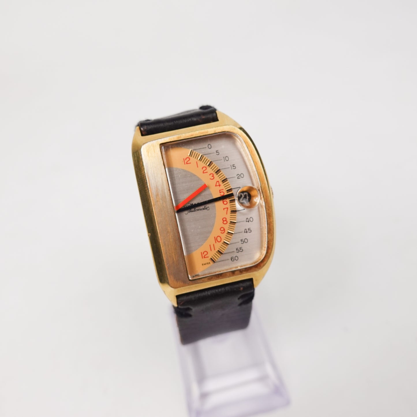 1970s Wittnauer Futurama Sector 1000 Automatic Double Retrograde Watch