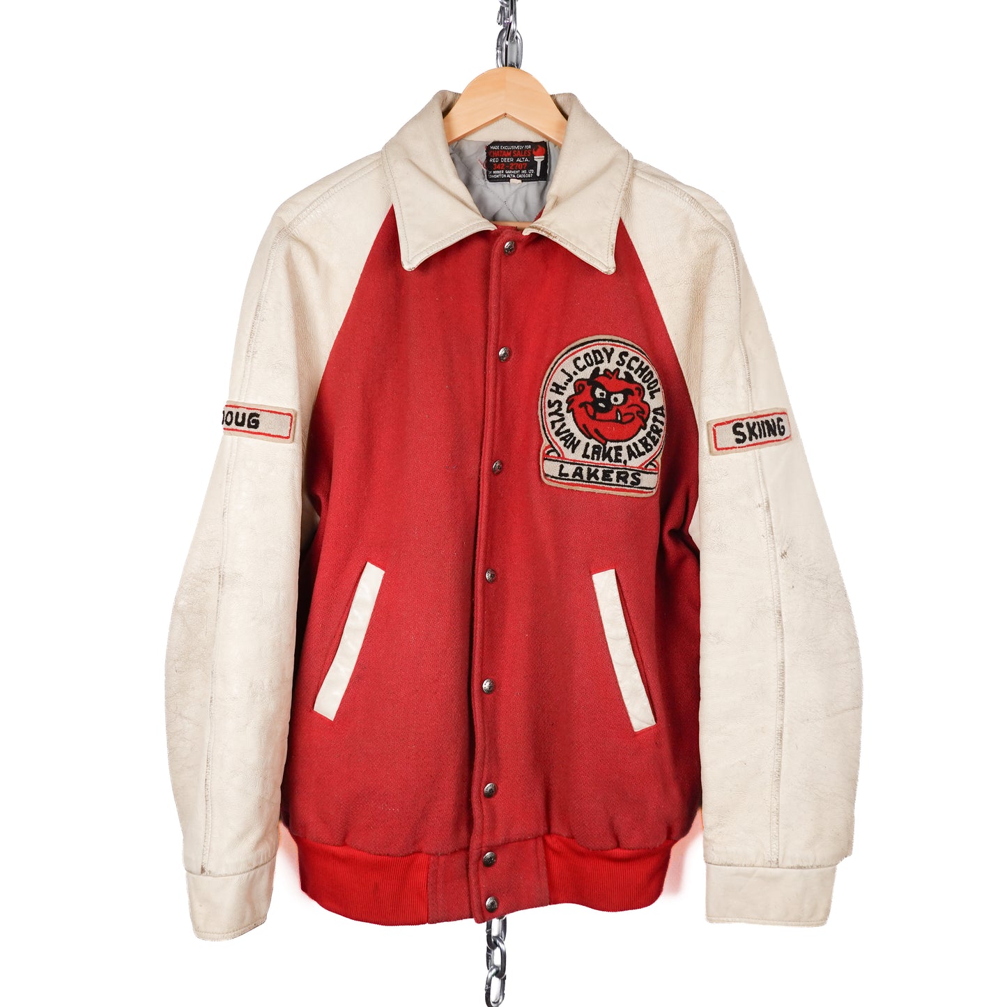 1987 School Skiing Letterman Jacket - Size XL