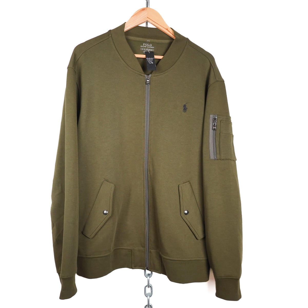 Polo RL Green Light Bomber Sweater - Size XL