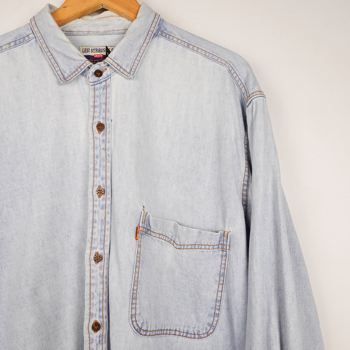 Vintage Levi's OJ Tab Denim Button Up - Size XL